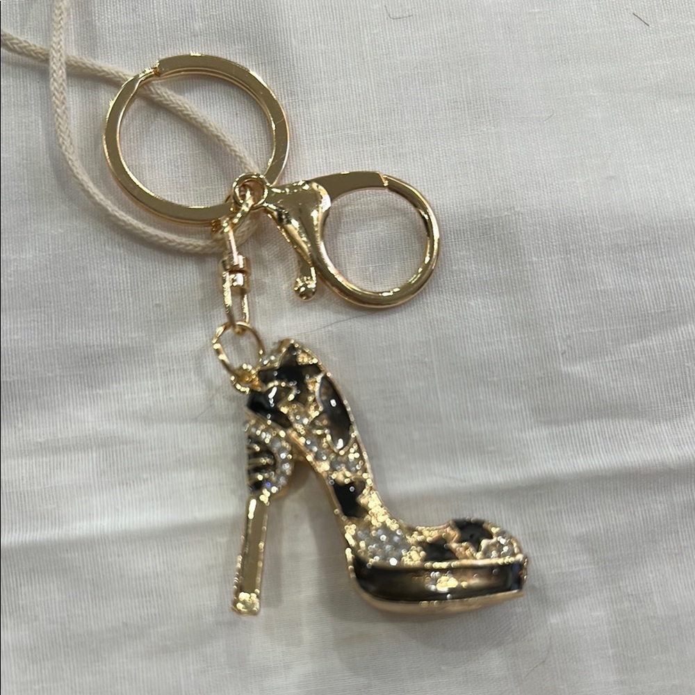 Gold and Black High Heel Keychain​